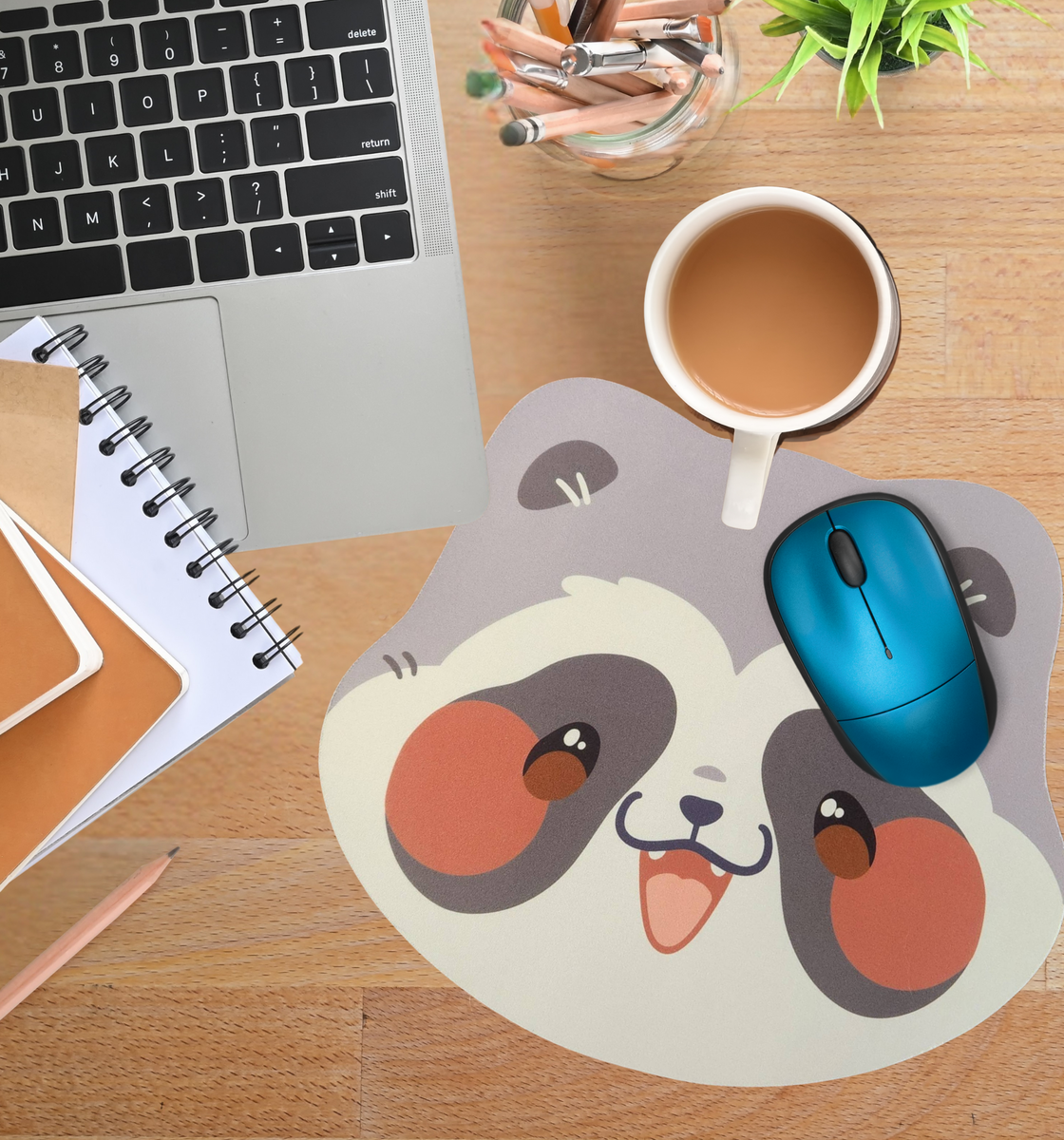 Raccoon Face mouse pad – Lizbie Cafe