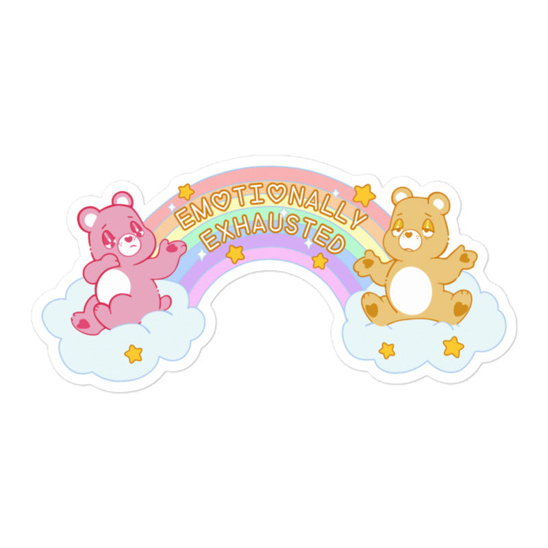 Emotionally Exausted Bumper Sticker – Lizbie Cafe