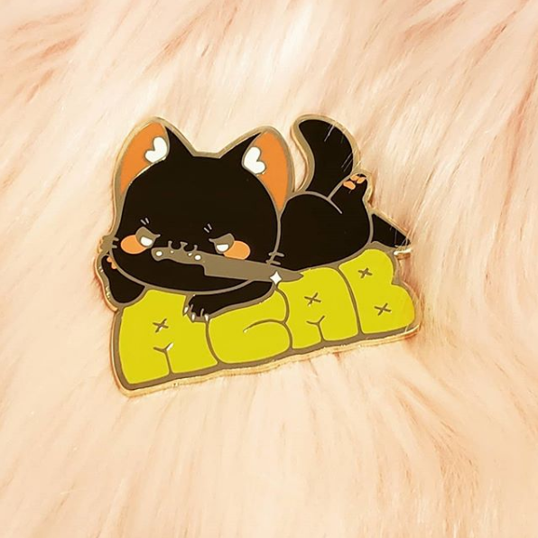 ACAB Kitty Pin – Lizbie Cafe